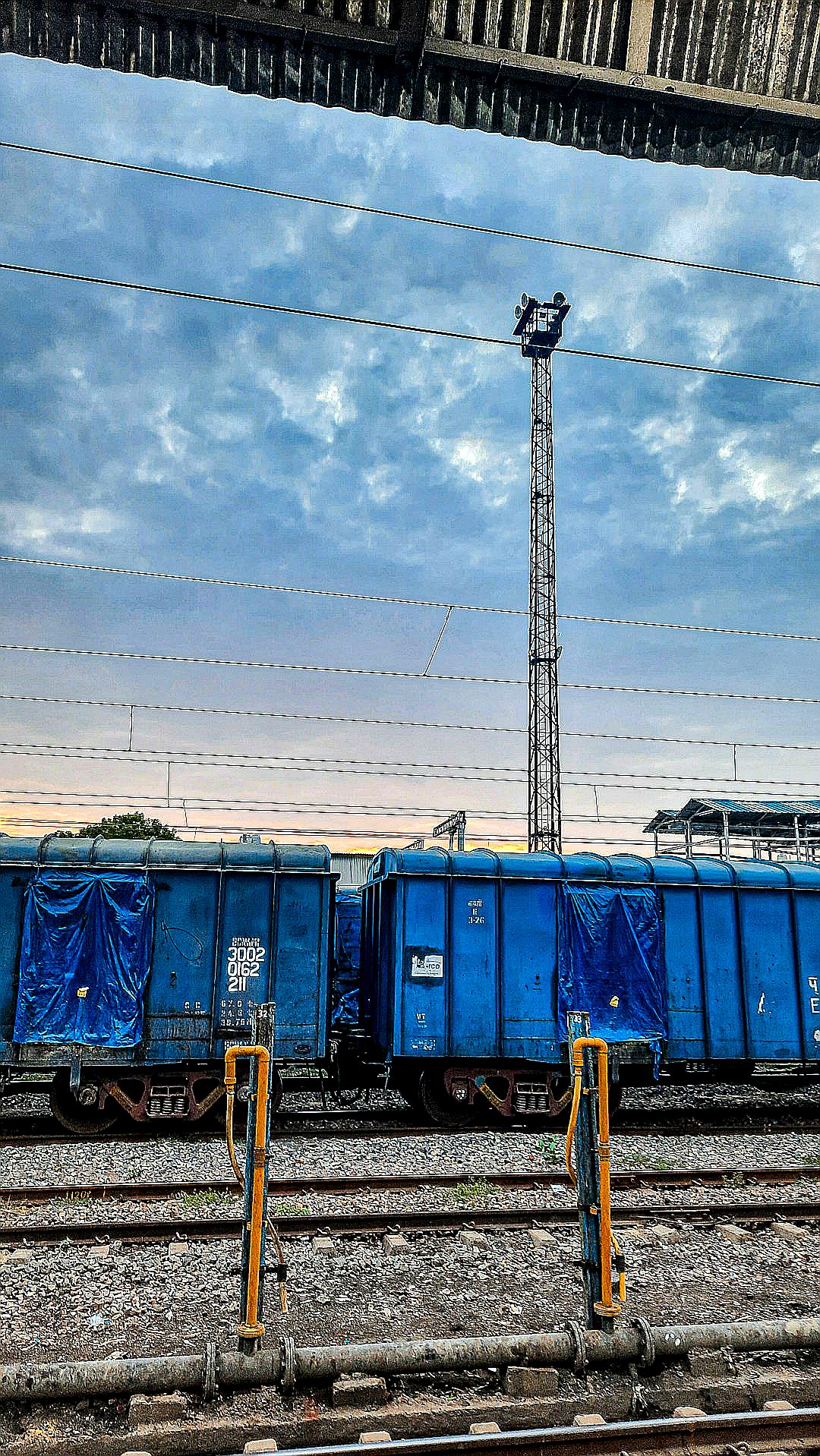 a train on the railway tracks