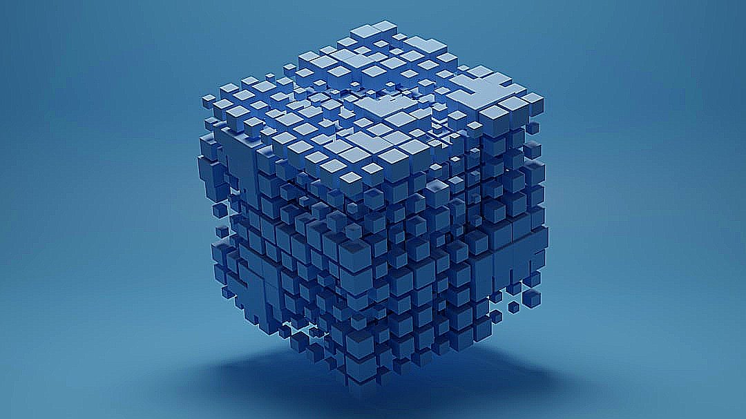 a cube with many small squares