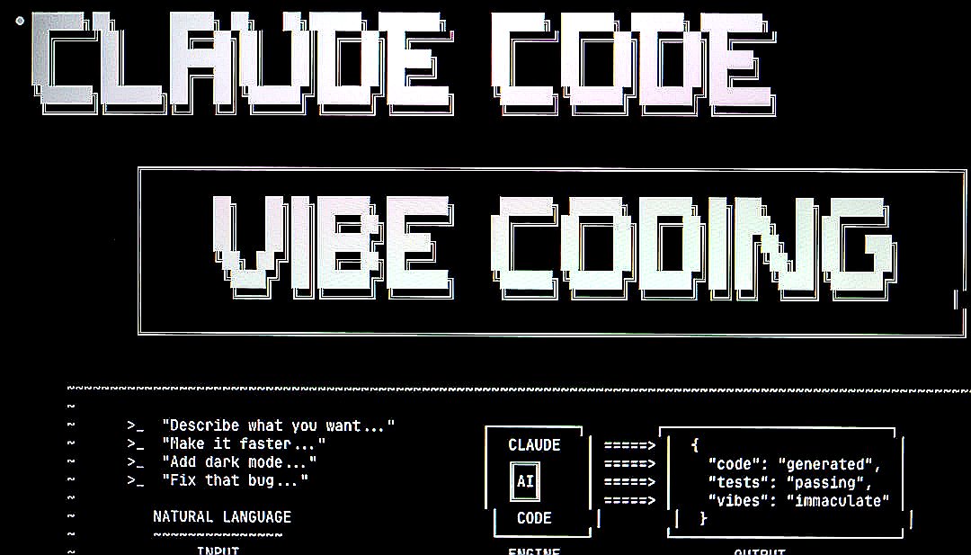 Pixelated text for claude code vibe coding