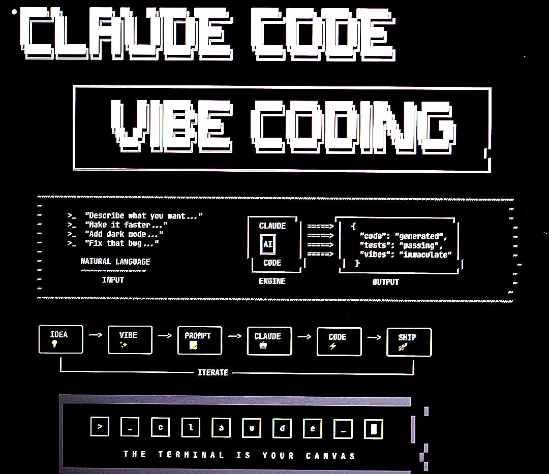 Claude code vibe coding diagram with text