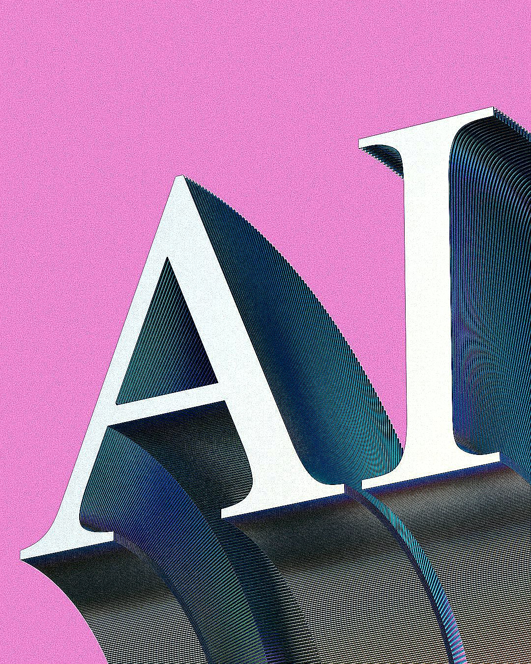 A pink background with a black and white logo