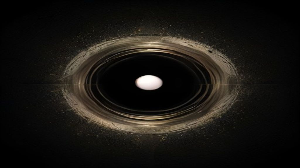 Abstract modern visualization of a neural network as a floating sphere of liquid gold and silver mercury. Ripples of ene