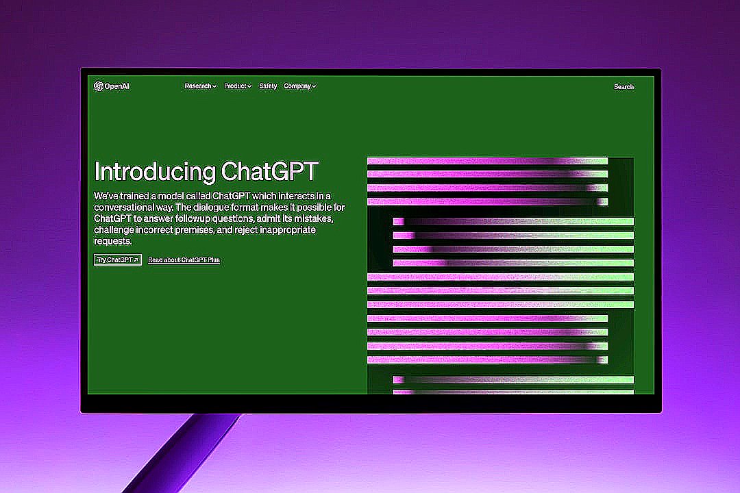 a computer screen with a purple and green background