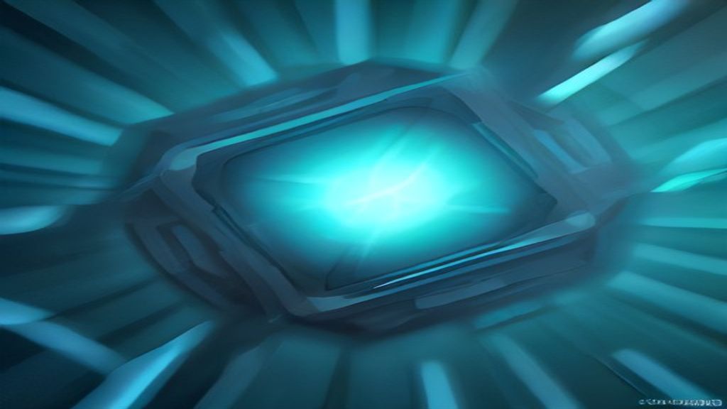 Photorealistic close-up of a futuristic processor chip emitting a soft white glow, surrounded by a swirling vortex of tr