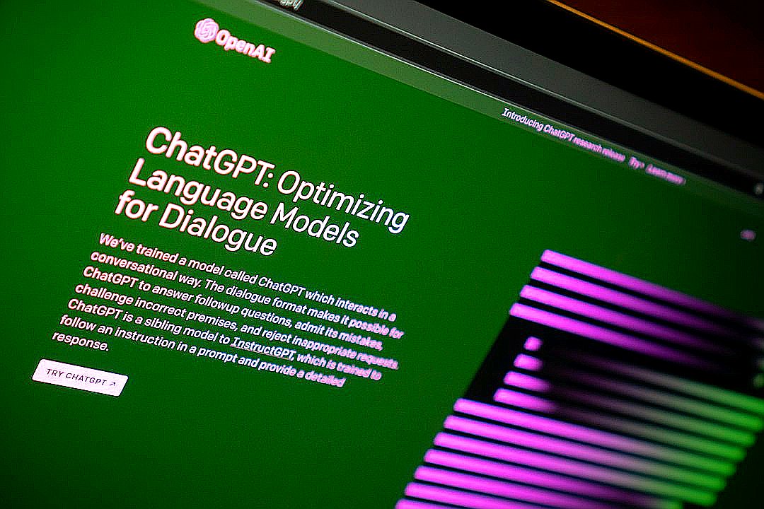 a computer screen with a text description on it
