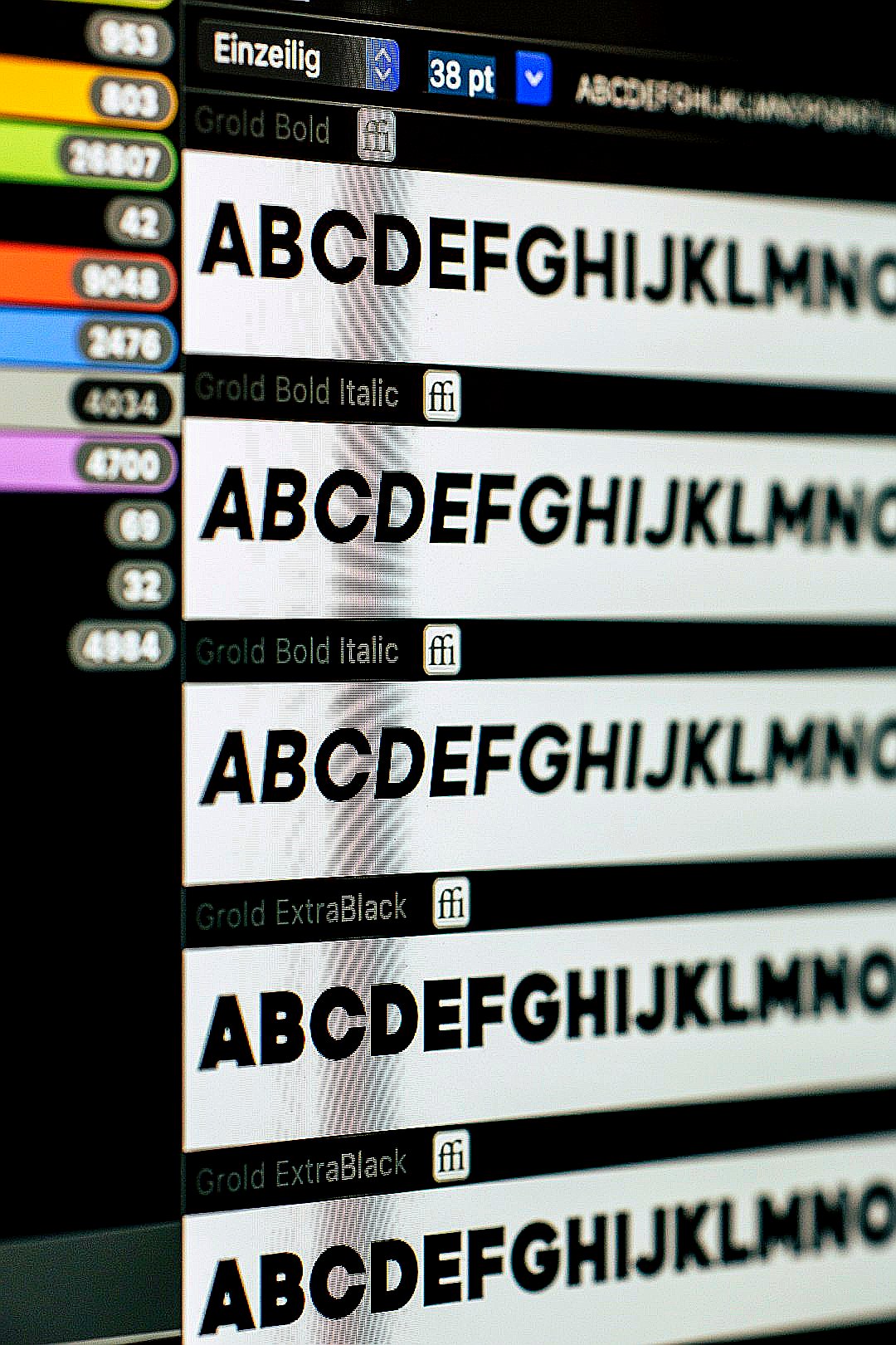 black alphabet poster